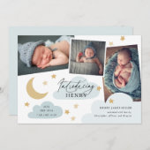 ムーンスターズ雲3フォトコラージブルー 案内状 (正面/裏面)