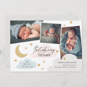 ムーンスターズ雲3フォトコラージュカラフル 案内状 (正面/裏面)