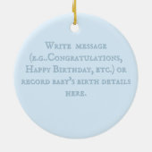 ムーンスターズ&ふわふわクラウドブルーベビーキープサケ セラミックオーナメント (裏面)