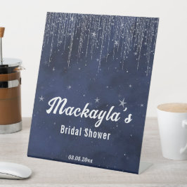 ムーンスターズ&ストリングライトブライダルシャワー 台座サイン