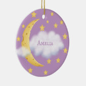 ムーンスターズ&フワフワ雲薄紫ベビー記念 セラミックオーナメント (右)