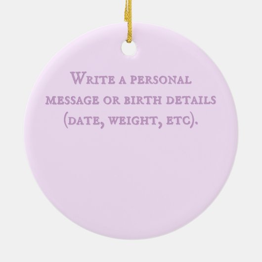 ムーンスターズ&フワフワ雲薄紫ベビー記念 セラミックオーナメント (裏面)