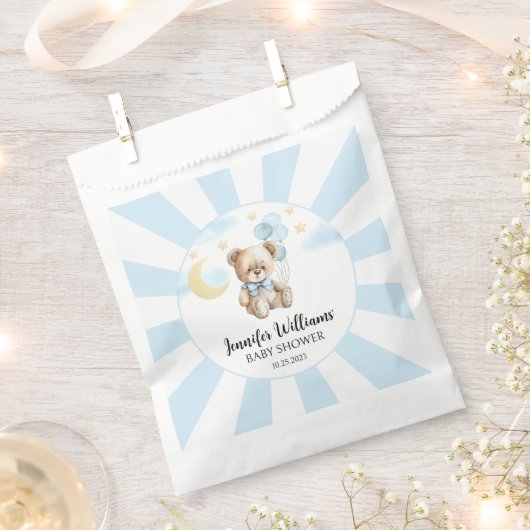 ムーンスターズteddy bear baby shower candyお気に入りバッグ フェイバーバッグ (クリップ留めされた状態)