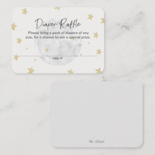 ムーンスターニュートラルおむつラッフルベビーシャワーカード 名刺