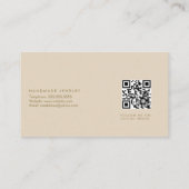 ムーンスターハンドメイドジュエリーアーティストフェイク金ゴールド 名刺 (裏面)