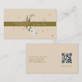 ムーンスターハンドメイドジュエリーアーティストフェイク金ゴールド 名刺