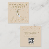 ムーンスターハンドメイドジュエリーアーティストフェイク金ゴールドC スクエア名刺 (正面/裏面)