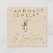 ムーンスターハンドメイドジュエリーアーティストフェイク金ゴールドC スクエア名刺 (正面)