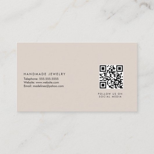 ムーンスターハンドメイドジュエリーアーティストフェイク金ゴールドD 名刺 (裏面)