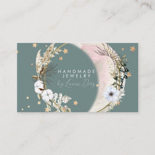 ムーンスターハンドメイドジュエリーアーティストフェイク金ゴールドD 名刺 (正面)