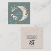 ムーンスターハンドメイドジュエリーアーティストフェイク金ゴールドE スクエア名刺 (正面/裏面)