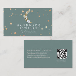 ムーンスターハンドメイドジュエリーアーティストフェイク金ゴールドE 名刺