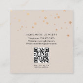 ムーンスターハンドメイドジュエリーアーティストフェイク金ゴールドF スクエア名刺 (裏面)