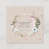 ムーンスターハンドメイドジュエリーアーティストフェイク金ゴールドF スクエア名刺 (正面)