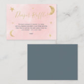 ムーンスターピンクタイポグラフィおむつラッフル エンクロージャーカード (正面/裏面)