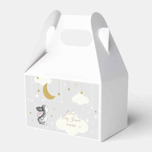 ムーンスター男女兼用クラウド赤ちゃんシャワー フェイバーボックス (正面サイド)