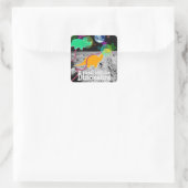 ムーンスティッカーの恐竜 スクエアシール (バッグ)