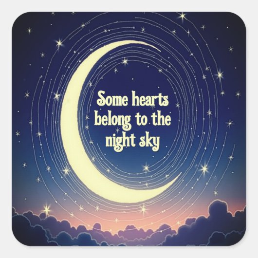 ムーンステッカーパック – 魔法の天体デカール スクエアシール (正面)