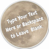 ムーンステッカー満月ステッカーおもしろいムーンギフト シール (正面)