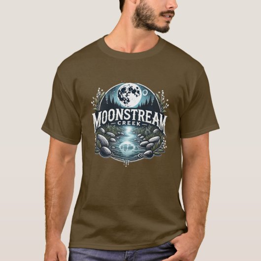 ムーンストリームクリークの美しい自然Tシャツ Tシャツ (正面)