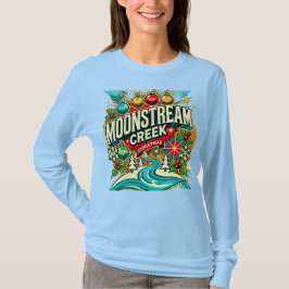 ムーンストリームクリーククリスマスロングスリーブシャツ Tシャツ
