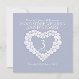 ムーンストーンの結婚記念日3周年パーティー 招待状