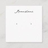 ムーンストーンイヤリングジュエリー表示カード エンクロージャーカード (正面)