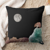 ムーンストーンベアークリスタル風景水晶ムーン クッション (ブランケット)