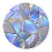 ムーンストーンモザイク細胞抽象芸術 セラミックノブ (正面)