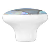 ムーンストーン宝石と銀 – モザイクセルズ抽象芸術 セラミックノブ (側面)