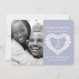 ムーンストーン ハート 結婚写真 3年 パーティー 招待状