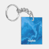 ムーンストーン・ブルー –  キーホルダー (正面左)