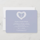 ムーンストー結婚ンハートの写真3年のパーティー 招待状 (裏面)