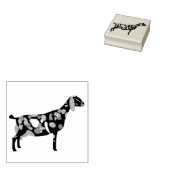 ムーンスポッテッドヌビア酪農ヤギ ラバースタンプ (押印)