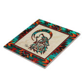 ムーンセラミックのタイルで部族の狼がハウリング タイル (側面)