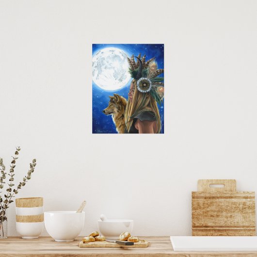 ムーンソングポスターバイキングポスターウルフポスター ポスター (キッチン)