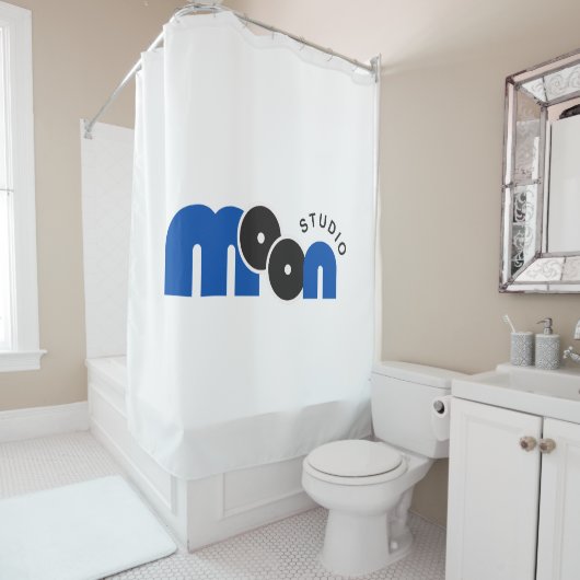 ムーンタイポグラフィ シャワーカーテン (インサイチュ)