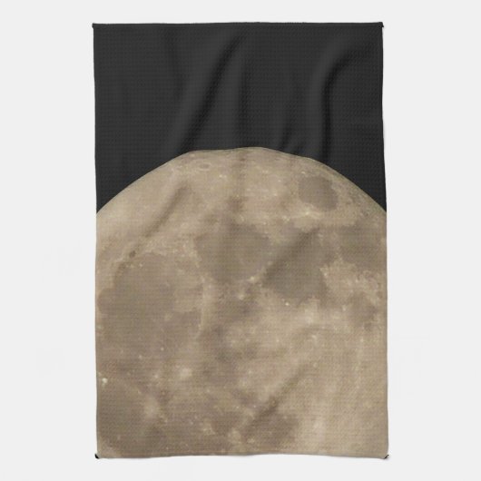 ムーンタオル 満月 食器用タオル 月の装飾 キッチンタオル (縦)