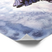 ムーンダンスフェアリーファンタジーウォーターカラーアート ポスター (角)