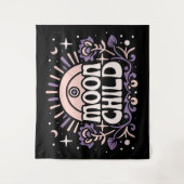 ムーンチャイルドパープルウィッチ美的 タペストリー (正面)