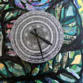 ムーンチャイルドマンダラトリプルムーンウィッチラウンドクロック ラウンド壁時計