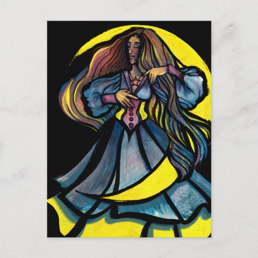 ムーンチャイルド女神アートムーン女神ムーンチャイルド ポストカード (正面)