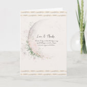 ムーンチャイルド | Boho Hippie Baby Shower サンキューカード (正面)