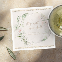 ムーンチャイルド | Boho Hippie Baby Shower スタンダードカクテルナプキン