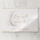 ムーンチャイルド | Boho Hippie Baby Shower ペーパーパッド (折り畳み)