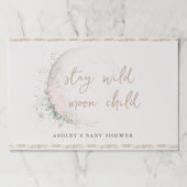 ムーンチャイルド | Boho Hippie Baby Shower ペーパーパッド (正面)