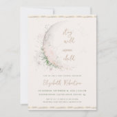 ムーンチャイルド | Boho Hippie Baby Shower 招待状 (正面)