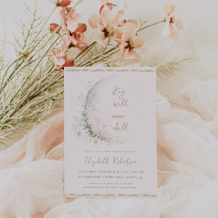 ムーンチャイルド Boho Hippie Baby Shower 招待状