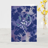 ムーンチャイ読ドの妖精の水のカラーアート カード (黄色い花)