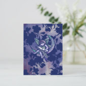 ムーンチャイ読ドの妖精の水のカラーアート ポストカード (スタンド正面)